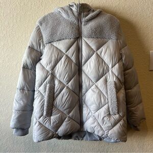 Koolaburra by Ugg faux fur Sherpa quilted puffer jacket coat with hood